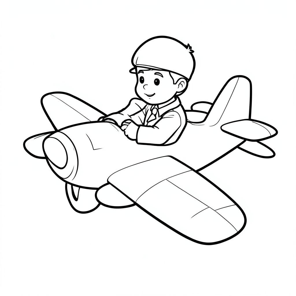 pilot flying airplane