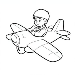 pilot flying airplane