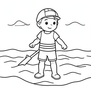 lifeguard in sea