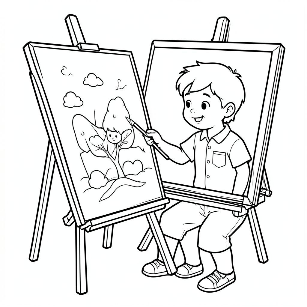 artist painting a picture