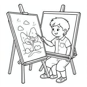 artist painting a picture