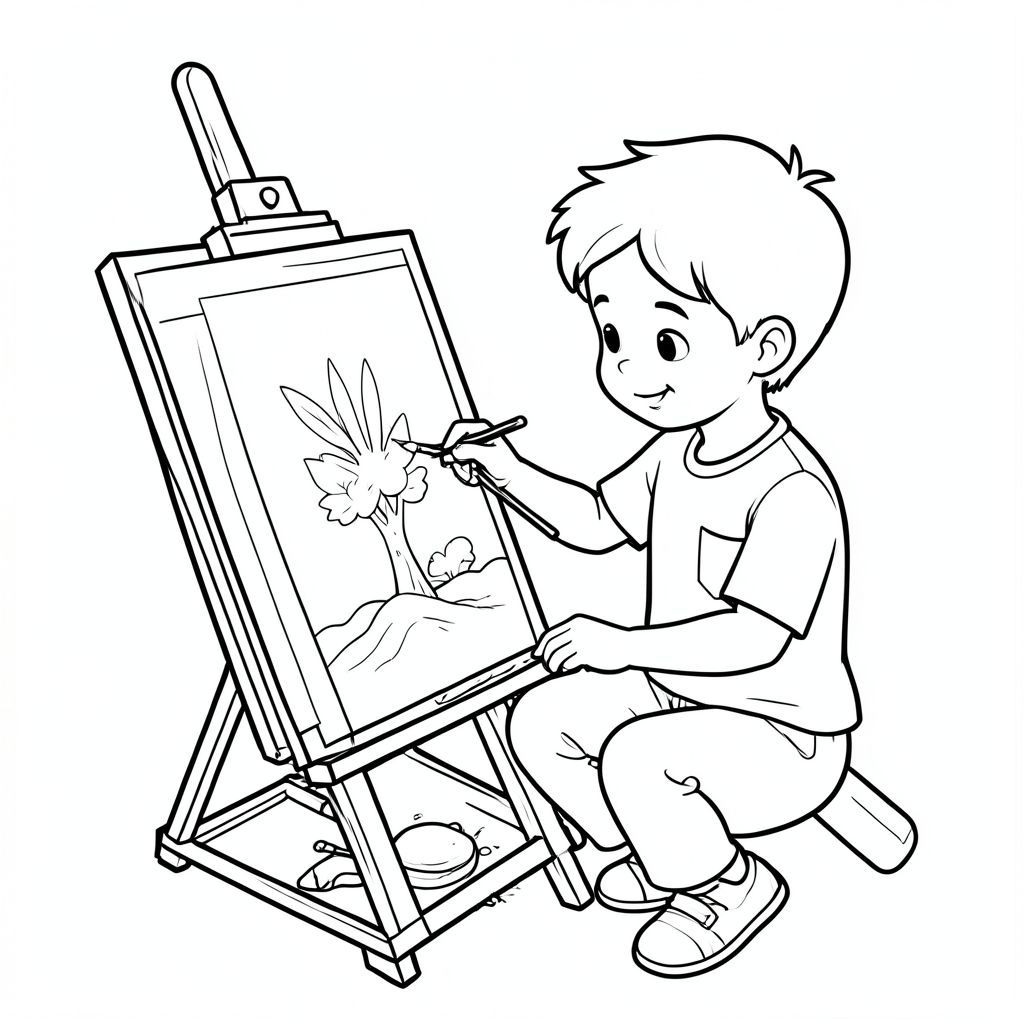 painter doing painting