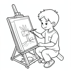 painter doing painting