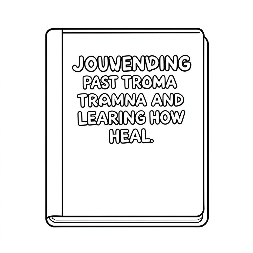 Journal cover for overcoming past trauma and learning how to heal
