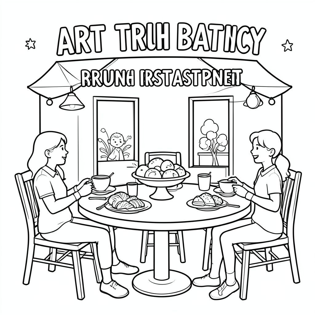 create a art therapy brunch restaurant