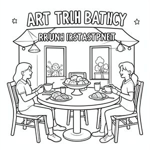 create a art therapy brunch restaurant