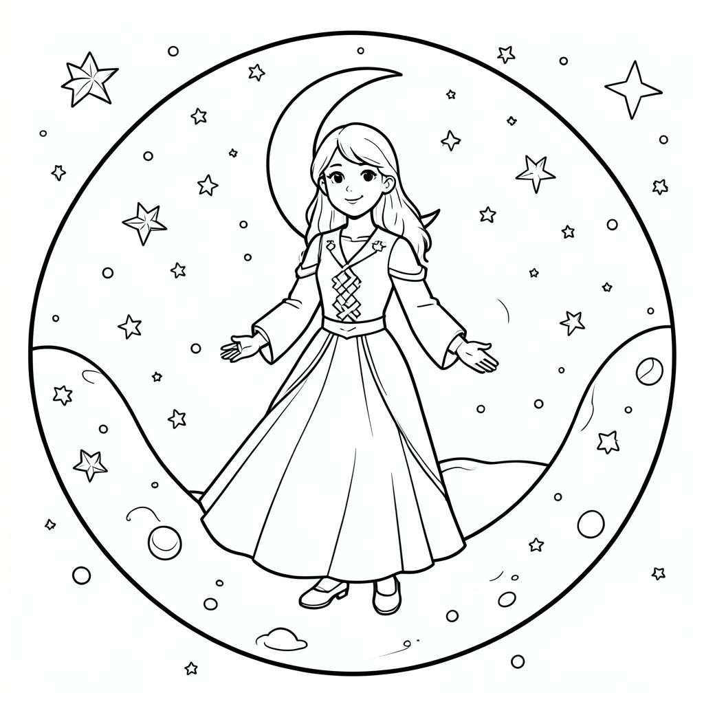 Give me a picture of a long-legged sailor standing on the moon and the surrounding sky covered with detailed stars
