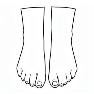 detailled female feet