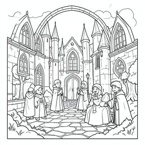Tranh tô màu Harry Potter ở Hogwarts