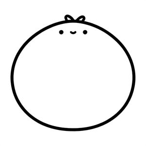 Simple stylized kiwi for kids aged 3 to 6 years, thick black outlines, large simple shapes, plain white background, centered on the page, easy to color, no text, no shading, kid-friendly illustration