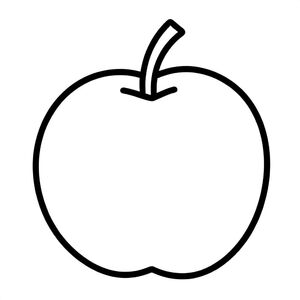 Realistic Minimalist Plum for kids aged 3 to 6 years, thick black outlines, simple large shapes, plain white background, easy to color, no text, centered, kid-friendly illustration