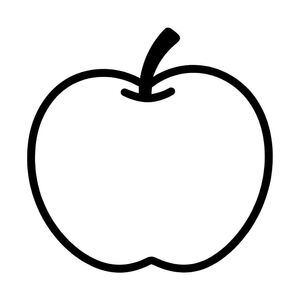 Simple Minimalist Apricot for kids aged 3 to 6 years, thick black outlines, large simple shapes, plain white background, centered on the page, easy to color, no text, no shading, kid-friendly illustration