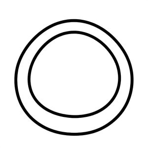 Realistic Minimalist Passion Fruit for kids aged 3 to 6 years, thick black outlines, simple large shapes, plain white background, easy to color, no text, centered, kid-friendly illustration