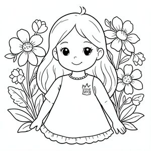 ZOEY ABBY WITH FLOWER BACKROUND