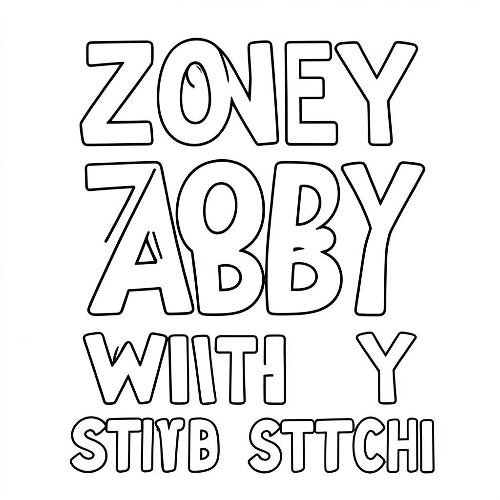 TÊN ZOEY ABBY VỚI MŨI KHÂU