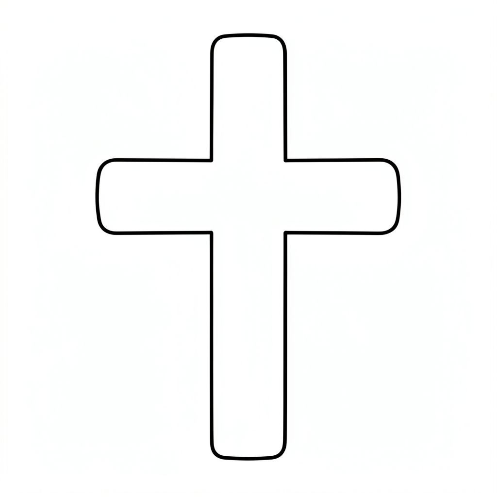 cross coloring page

