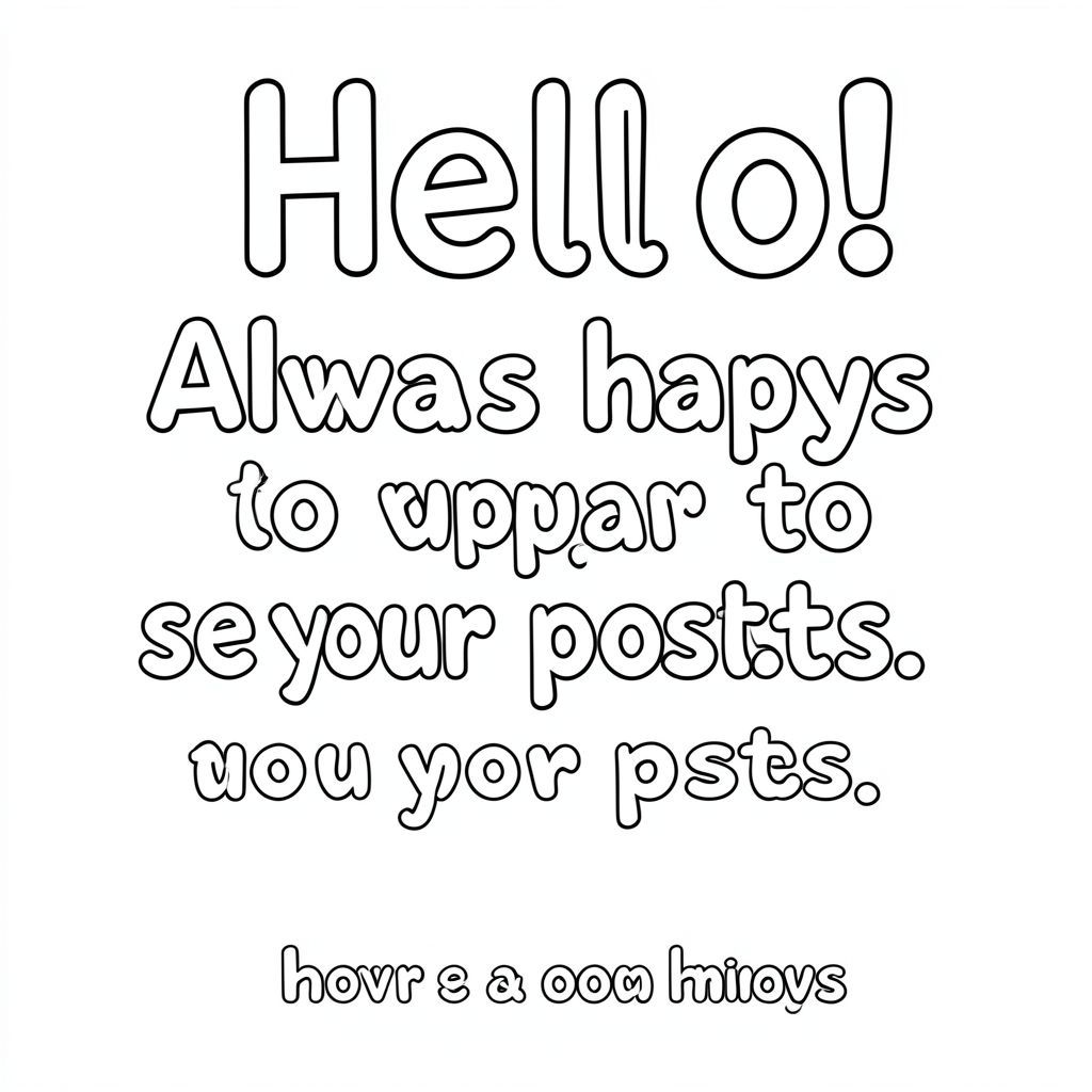 Hello! Always happy to see your posts.
