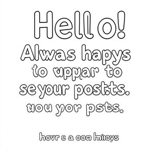 Hello! Always happy to see your posts.
