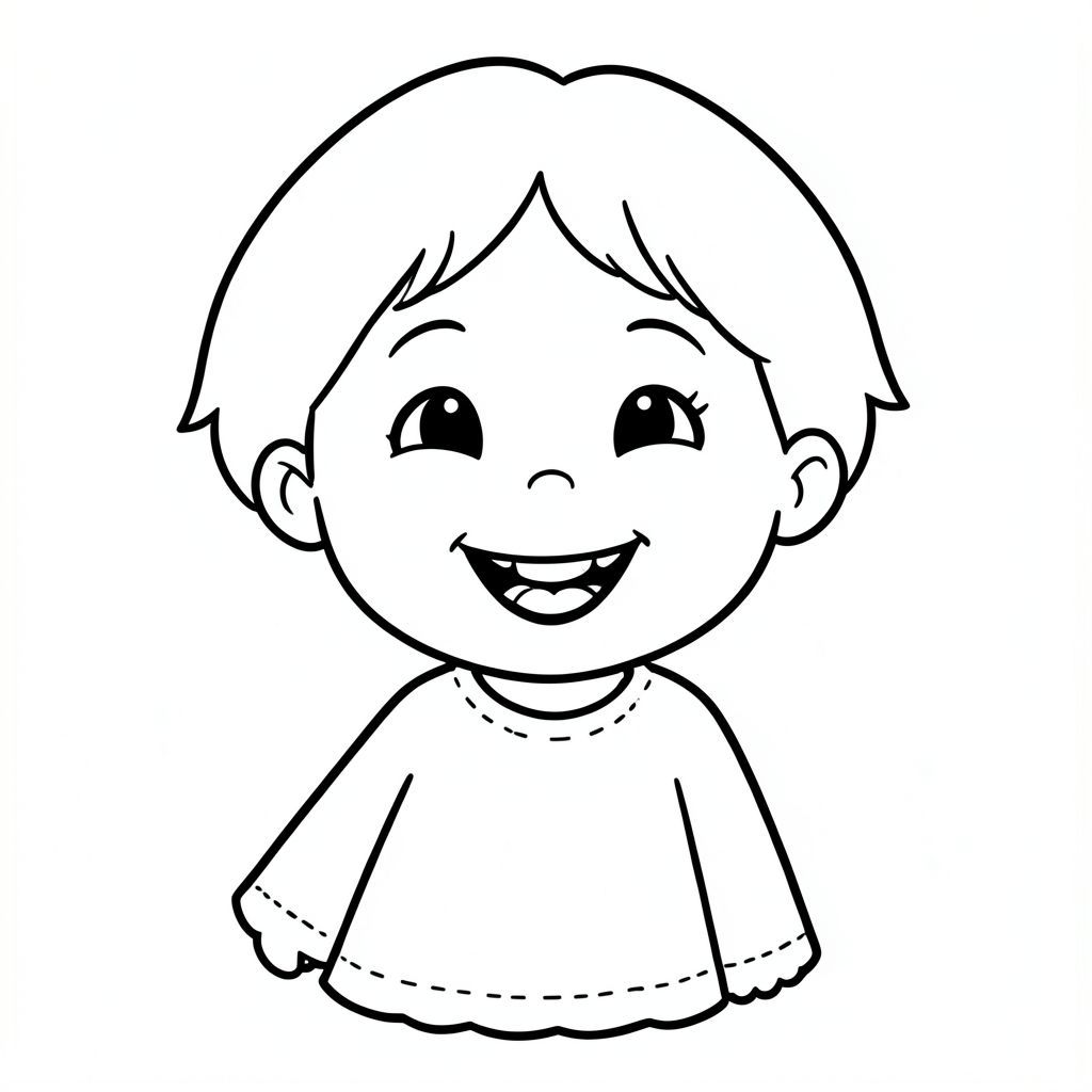 Create 1 black and white painting, Stitch is smiling