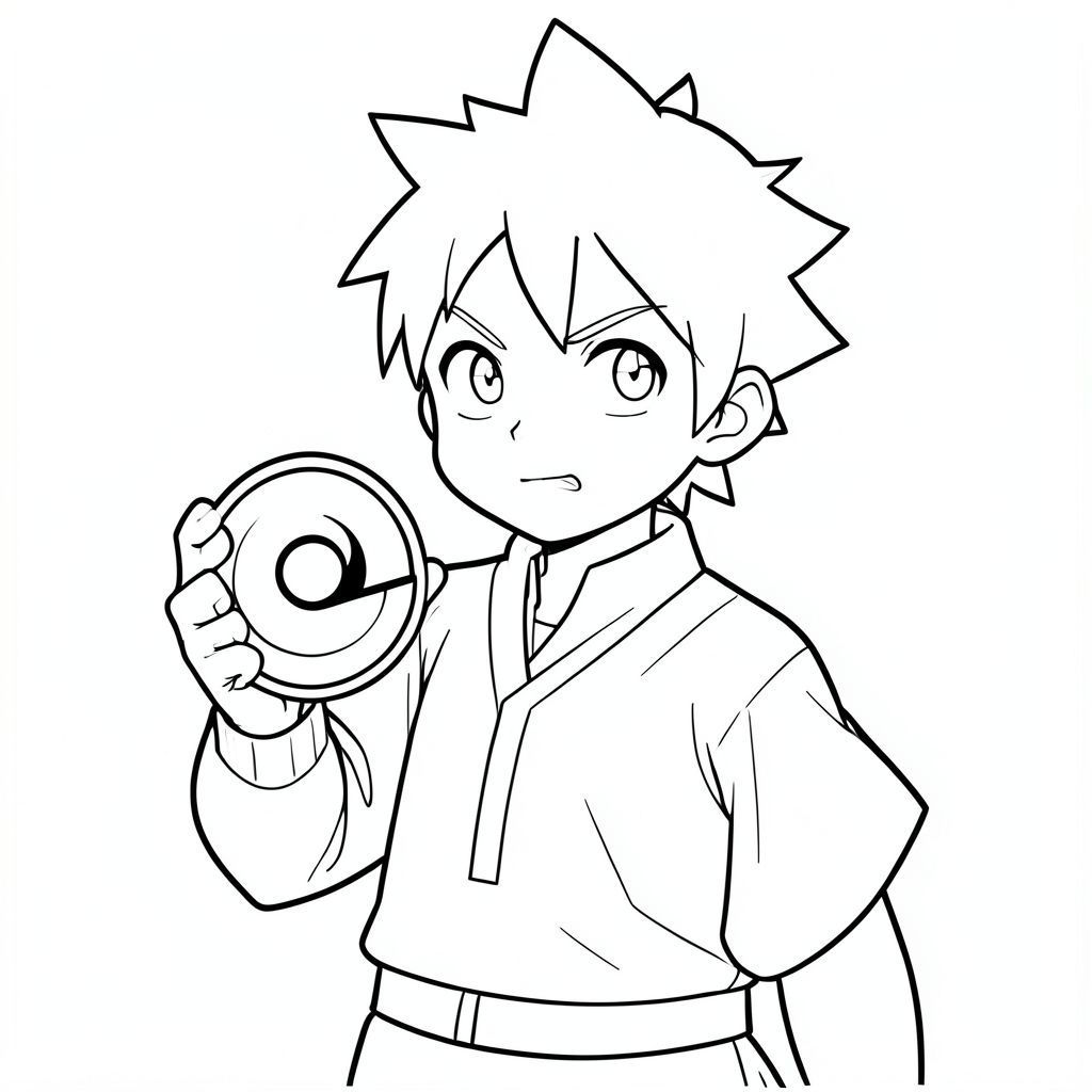 Draw me Naruto holding the Sharingan 