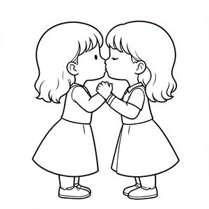 2 girls kissing