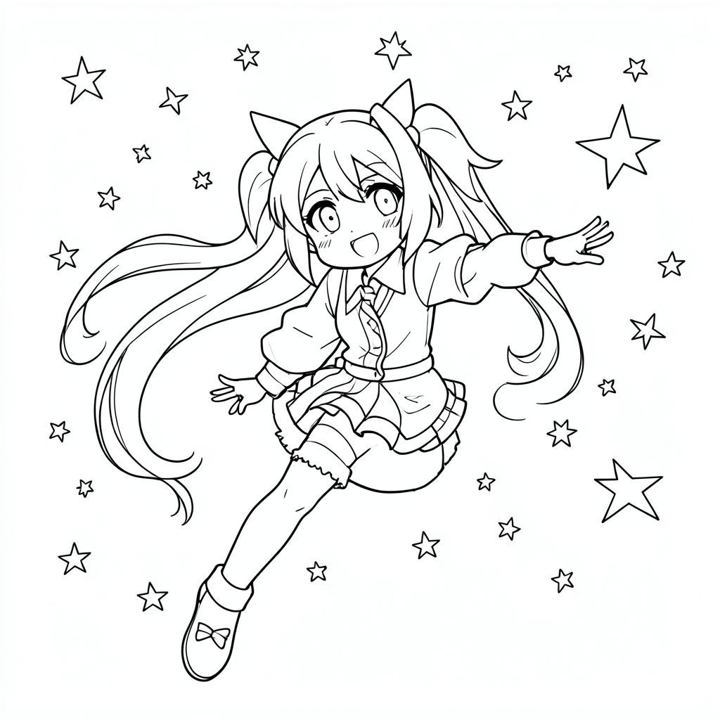 Hatsune Miku bay qua các vì sao với Kagamine Rin