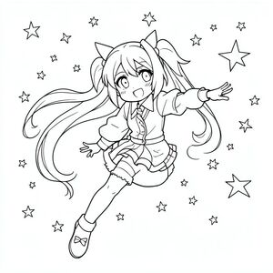 Hatsune Miku bay qua các vì sao với Kagamine Rin