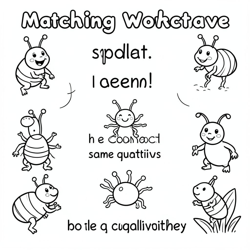 Khớp bảng tính với lỗi, kết nối cùng số lượng, đen trắng đơn giản, mầm non, đường dày