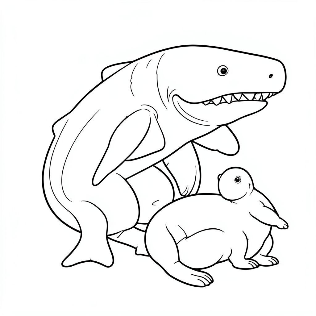 Mẹ, Bố và Em bé Megalodon