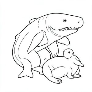 Mẹ, Bố và Em bé Megalodon