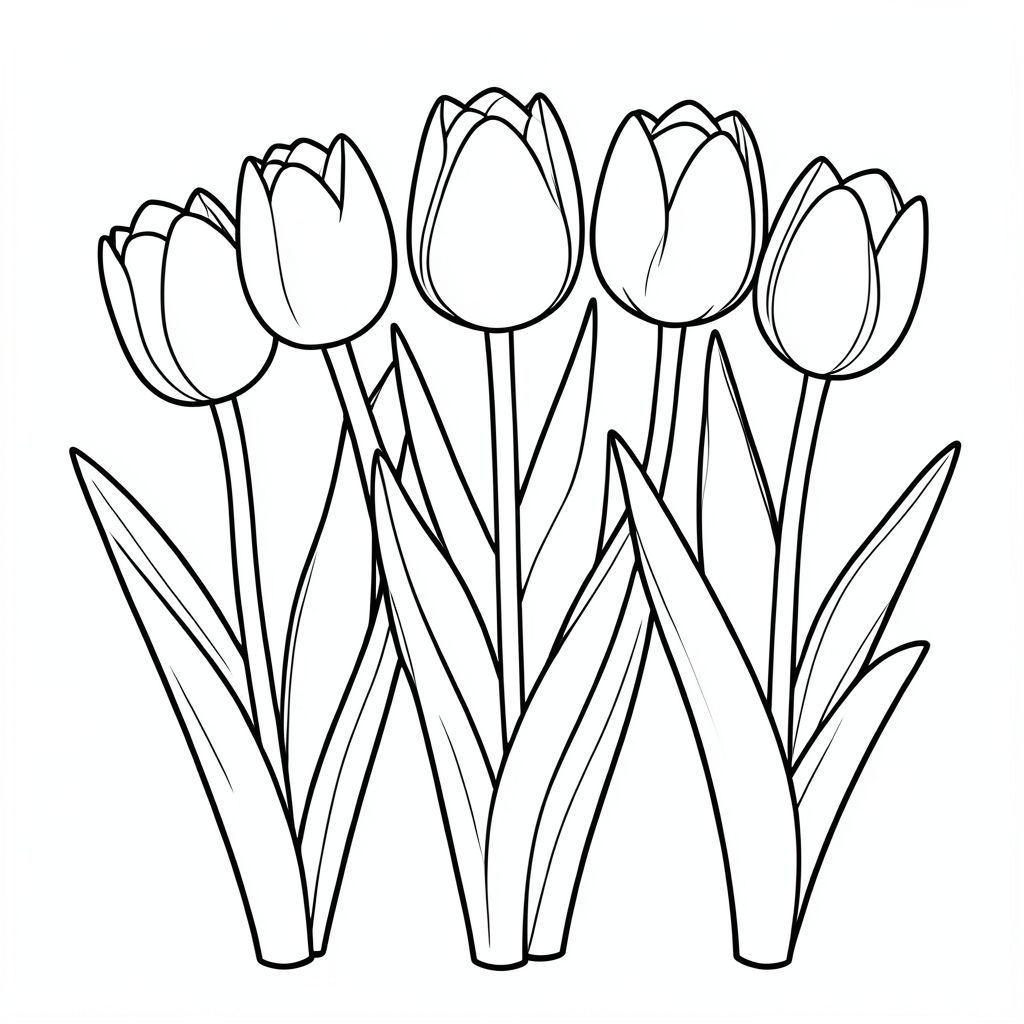 vườn hoa tulip màu xanh nhạt