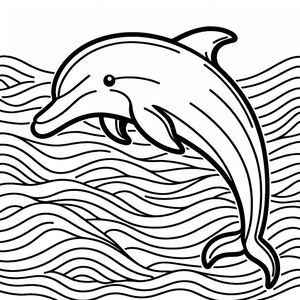 A dolphin jumping out of the water