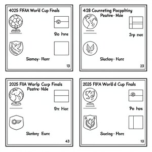 48 trang đại diện cho 48 quốc gia tham dự Vòng chung kết FIFA World Cup 2026 với mỗi trang có tên quốc gia và quốc kỳ của họ (1 quốc gia và cờ mỗi trang)