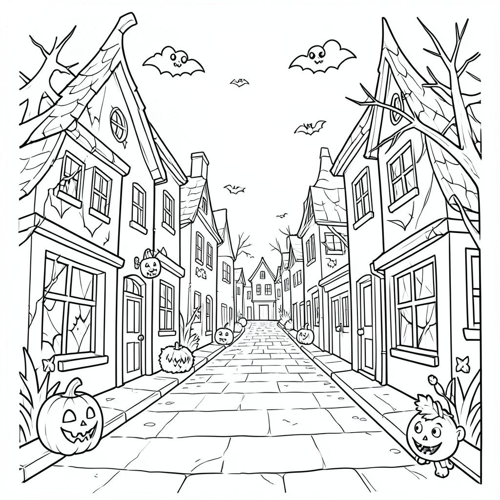 Phố Halloween đáng sợ và ma quái