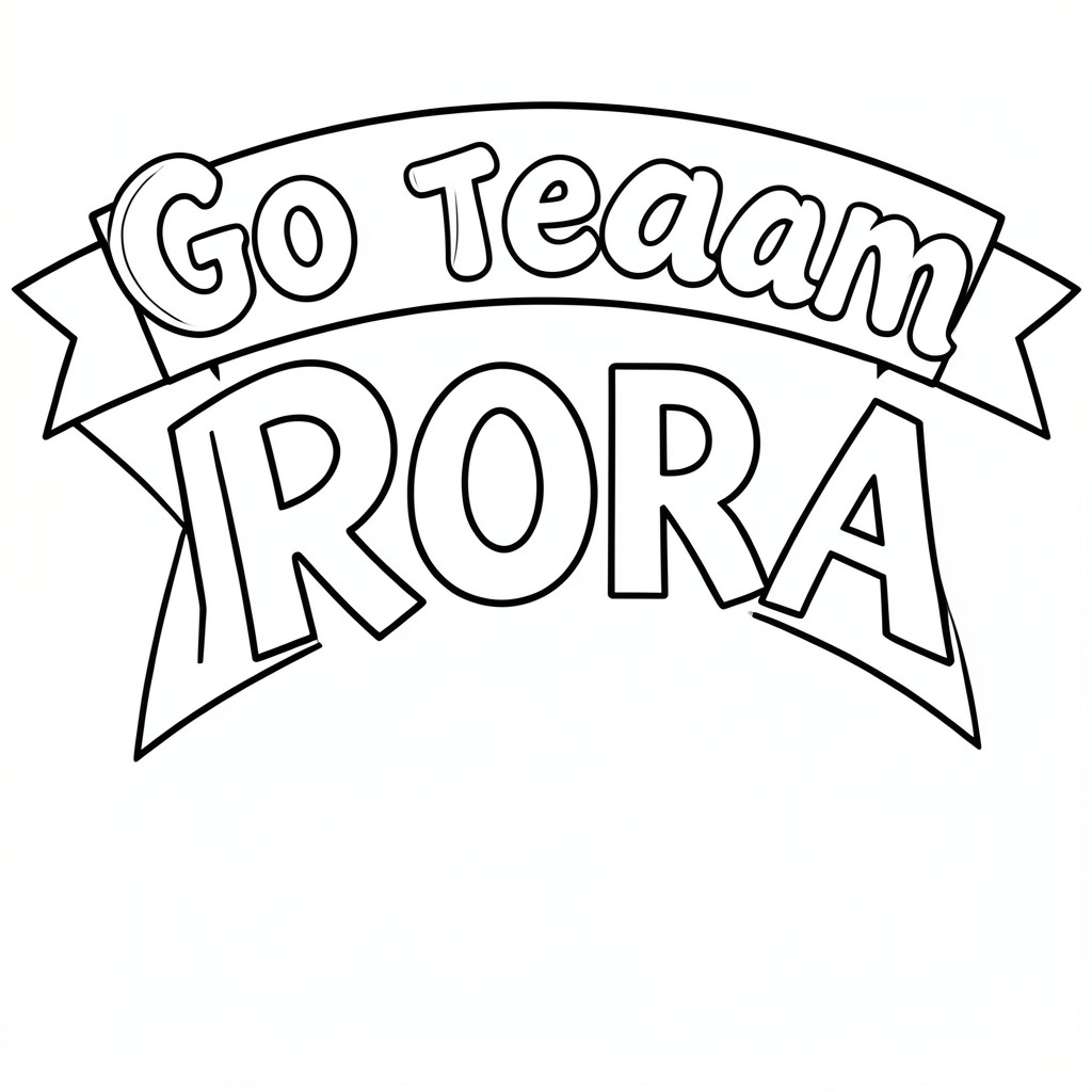 Go team Rora - sports banner