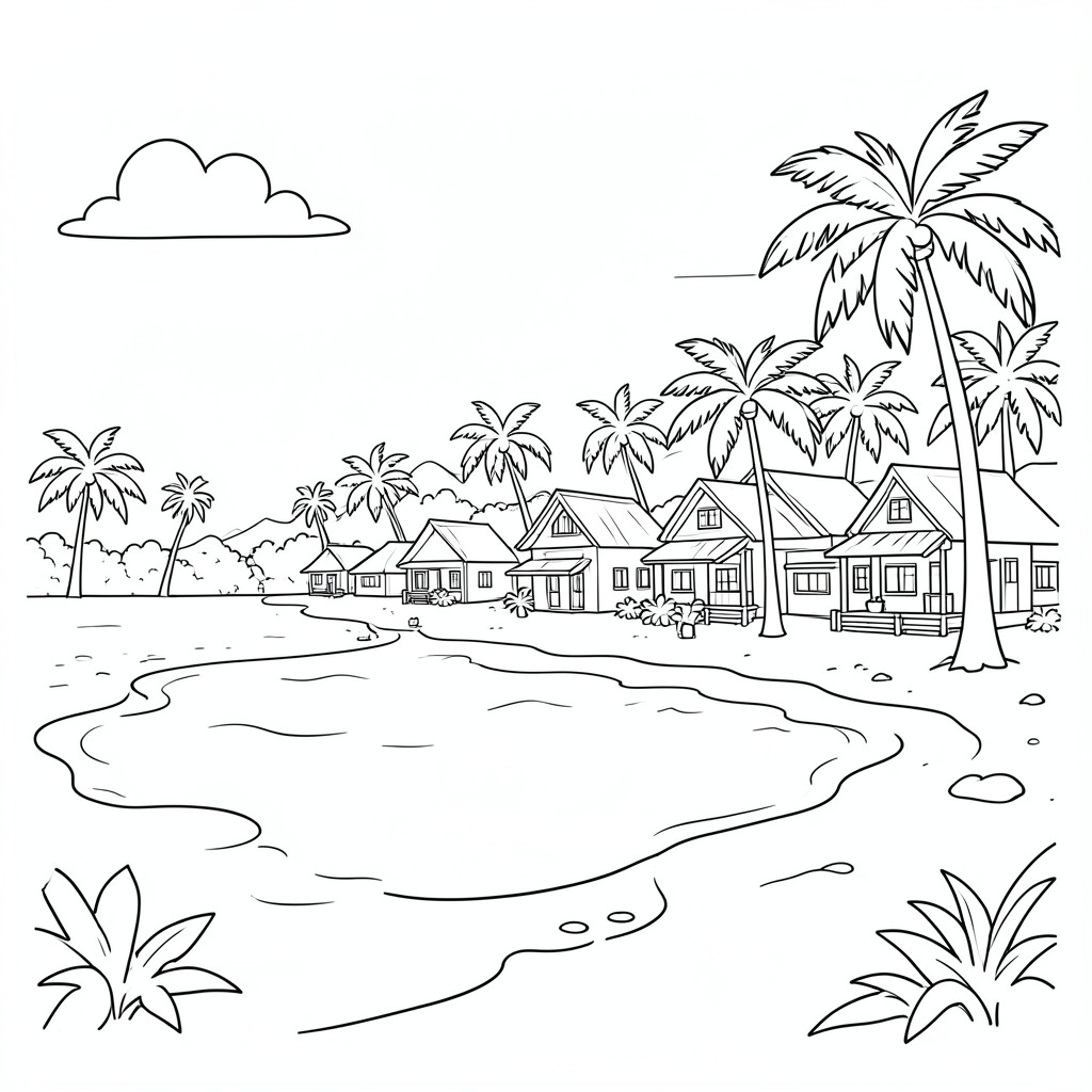 Malaysian beachside town