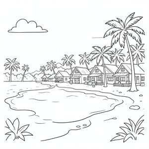 Malaysian beachside town