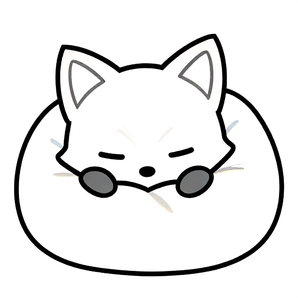 A sleepy fox tucked into be