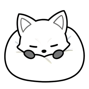 A sleepy fox tucked into be