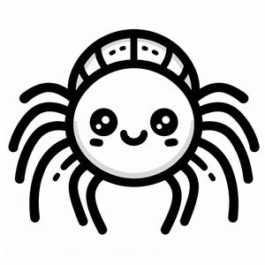 A black and white drawing of a spider 4