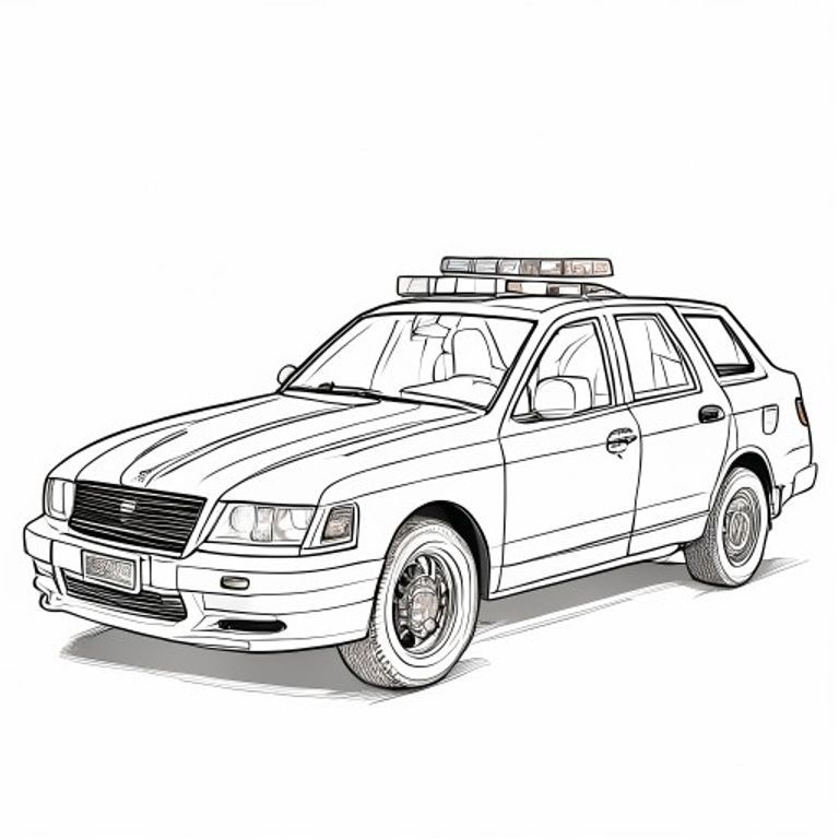police car coloring page