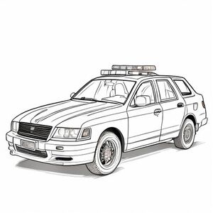 police car coloring page