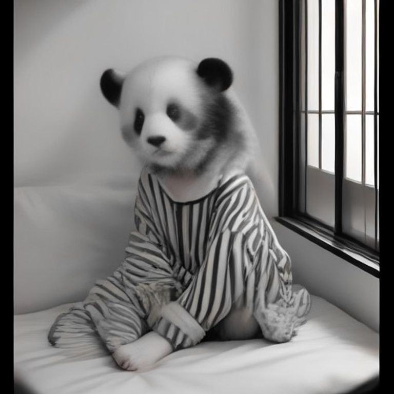 A cozy bedroom scene with a sleepy panda wearing striped pajamas, sitting on a windowsill with a big steaming mug of coffee, wrapped in a fluffy blanket, sunlight streaming through the window, small potted plant nearby, title banner space at top reading "Lazy Sunday Mornings," soft cozy elements like a cat curled up sleeping nearby, coloring book cover style, bold clean linework, cute chibi proportions