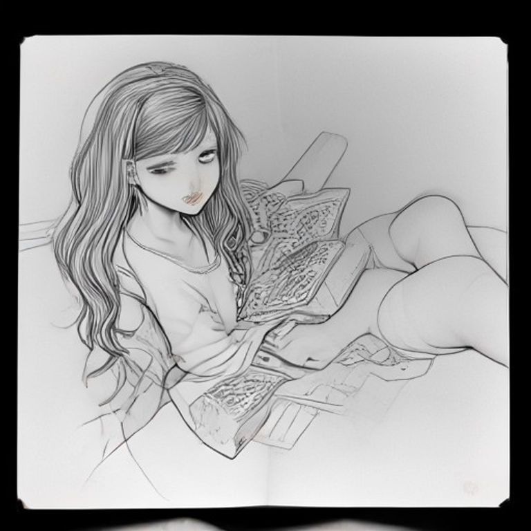 Black and white adult coloring book page, woman journaling at a cozy desk, open notebook, pen, coffee cup, flowers, candles and small decorative objects, peaceful atmosphere, clean bold outlines, detailed but easy-to-color, white background, no gray shading, no color, no text, no border, portrait 8.5x11.