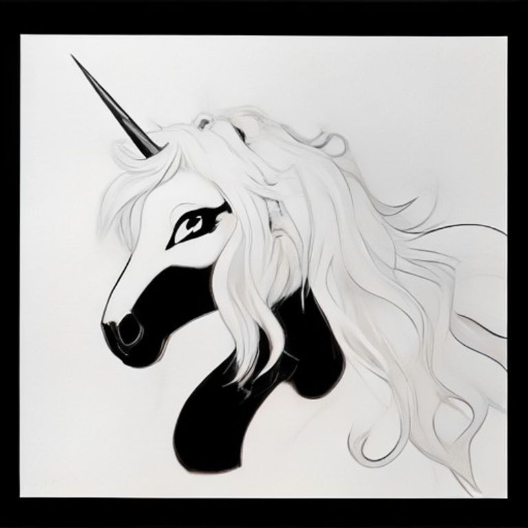 A profile view of a friendly unicorn, holding a sign with "ColoringMe" written in white bubble letters, in profile, in a underwater coral reef kingdom, surrealist style