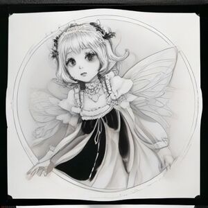 fairy princess kids coloring thick lines
