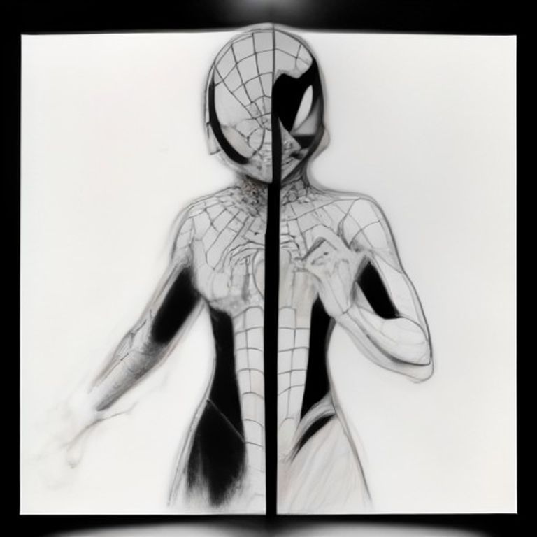 make me a sketch for a coloring page for spiderman
