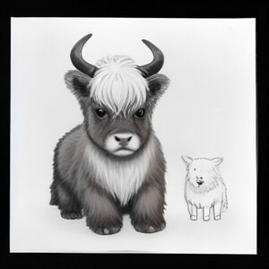 Mini highland cow