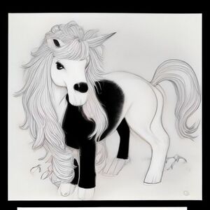 Cute friendly unicorn standing in a simple magical meadow, with 3 or 4 large flowers and a small cloud. Very simple children's coloring book page for ages 4–8. Use thick bold black outlines, large simple shapes, minimal details, large open spaces for easy coloring, simple friendly unicorn with a large body and simple mane and tail, white background, black and white line art only, no color, no gray shading, no tiny details, no complex patterns, no busy background, no text, no letters, no numbers, no border, no watermark. Center the unicorn on the page. Easy preschool and early elementary coloring page.

