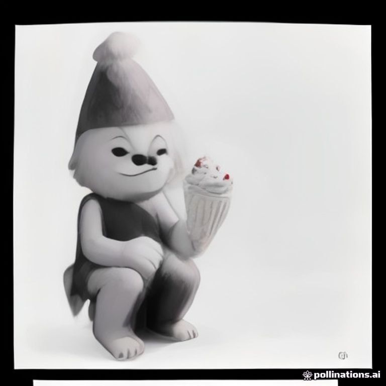 Cute friendly Bigfoot happily eating a giant ice cream cone while sitting on a simple park bench, bold and easy kawaii children's coloring book illustration for toddlers ages 2–6, extremely thick smooth black outlines, huge white spaces, very simple shapes, pure black and white line art, no color, no gray, no shading, no gradients, no shadows, no tiny details, no text.